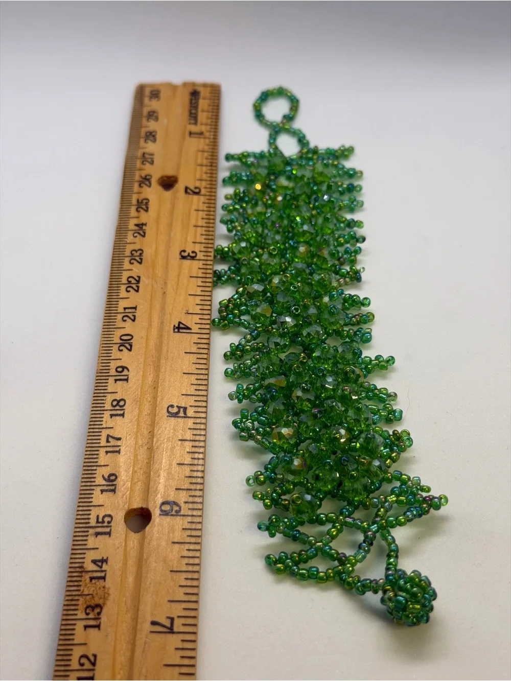 Handcrafted Green Beaded Bracelet
